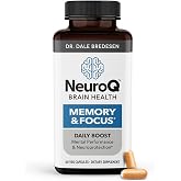 NeuroQ Memory &amp; Focus Supplement - Brain Health Support - 60 Capsules | Formulated by Neurologist Dr. Dale Bredesen | Ginkgo Biloba, Phosphatidylserine, Gotu Kola, Coffee Fruit, Turmeric &amp; Propolis