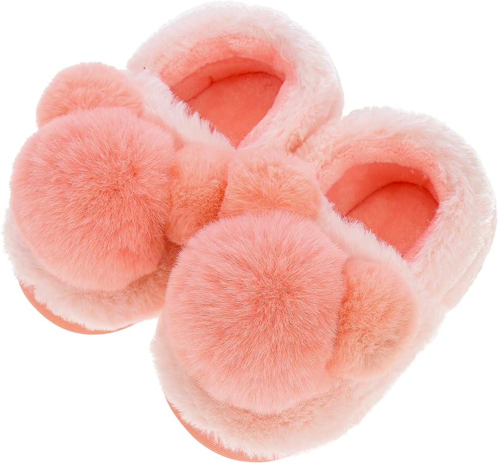 kids pom pom slippers