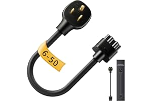 WenStorm NEMA 6-50 Adapter for Tesla Gen 2 Mobile Connector, 240V 32A Welding Outlet EV Charger Adapter, Heavy-Duty Level 2 Charging for Tesla Model 3, S, X, Y - Safe and Durable (6-50P, 16 Inch)