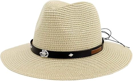 Amazon Co Jp サンハット メンズ ストローハット Uvカット わら 肌守り 麦わら帽子 軽量 Color カーキ Size 56 58cm 服 ファッション小物