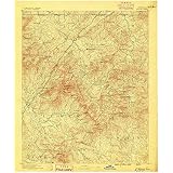 YellowMaps Ellijay GA topo map, 1:125000 Scale, 30 X 30 Minute, Historical, 1888, 20.7 x 16.8 in - Polypropylene