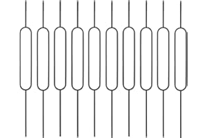 SENMIT S05 Wrought Iron Balusters Set of 10 Decorative Metal Balusters for Decks Spiral Stair Railing 1/2-inch Hollow Single Oval Iron Spindles Satin Black Metal Railing
