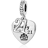SBI Jewelry Women 12 16 21 50 Birthday Charms Compatible with Pandora Bracelets Birthday Number Charms for Women