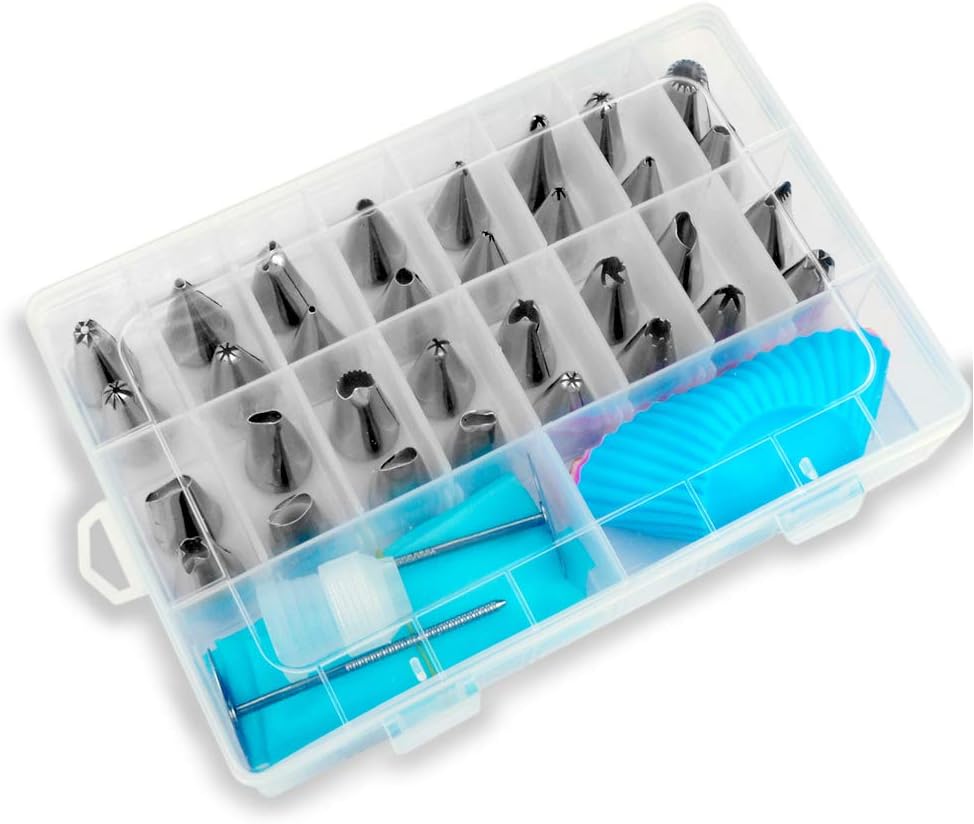 Rocita Cake Decorating Supplies Professional Cupcake Decorating Kit Baking Supplies Frosting Piping Bags And Tips Set And Muffin Tools 32Pcs