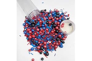 Spiderman Sprinkles for Cake Decorating Edible 120g/4.2oz Cake Decorations Fancy for Christmas Cupcake Decorations Ice Cream 