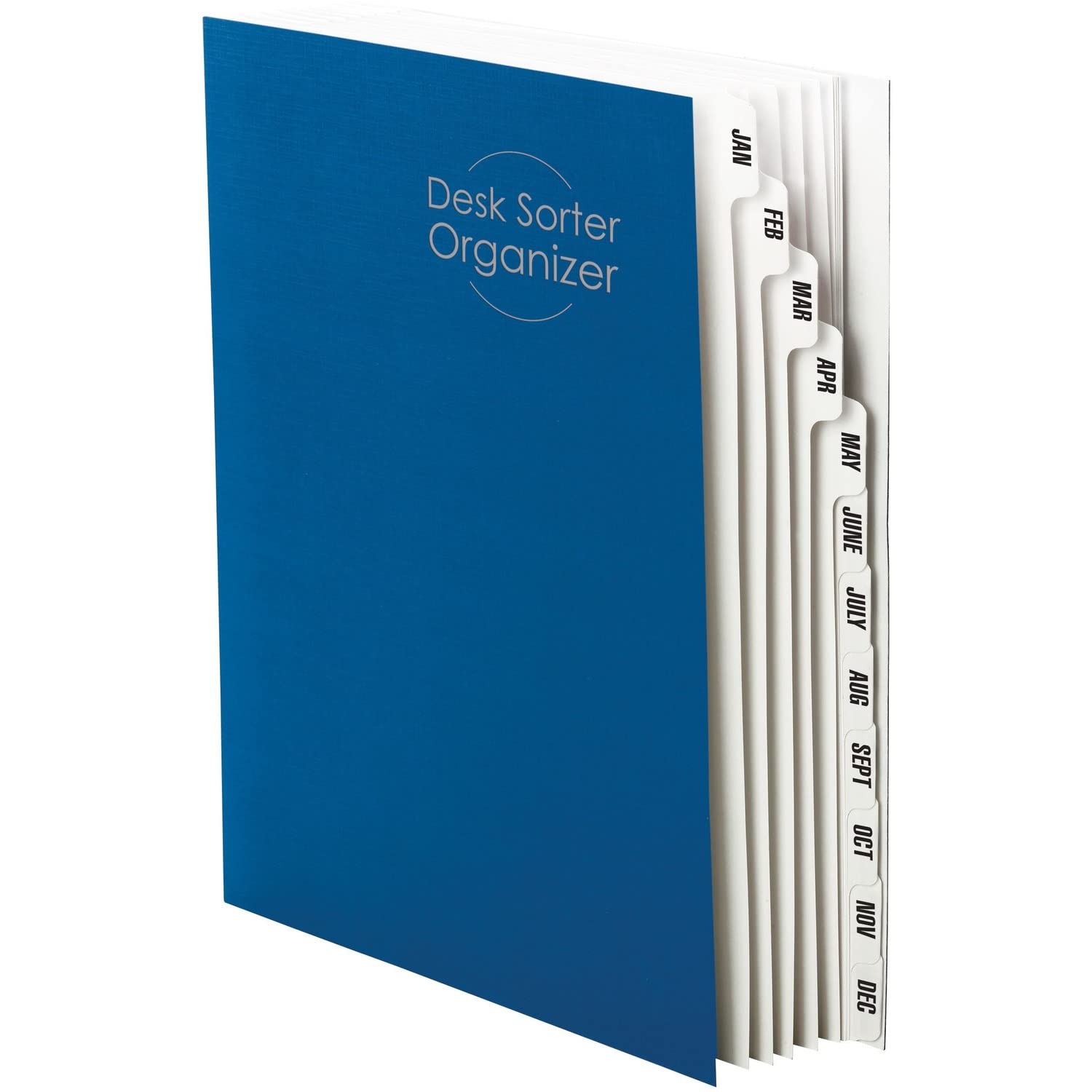 Smead Desk File/Sorter, Monthly (Jan-Dec), 12 Dividers, Letter Size, Dark Blue (89286)