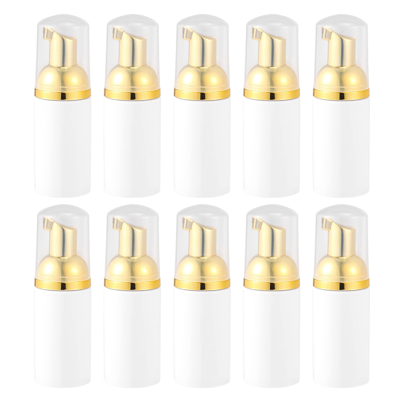 Liseng 10PCS 30ML Plastic Foam Pump Bottle Empty Foaming Soap Dispenser for Refillable Travel Liquid Hand Soap Body Wash Shampoo Lotion Foam Bottles