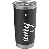 Amy Name Gift Women Girls Monogram Heart Stainless Steel Insulated Tumbler