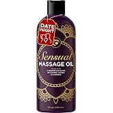 Aromatherapy Sensual Massage Oil for Couples - Relaxing Lavender Massaging Oil for Massage Therapy with Vitamin E Jojoba &amp; Sweet Almond - Naturally Scented Vegan Non GMO &amp; Gluten Free (8 Fl Oz)