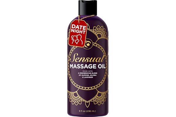 Aromatherapy Sensual Massage Oil for Couples - Non Greasy Massage Oil for Body Massage with Jojoba Oil Lavender Essential Oil