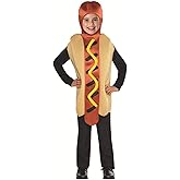 Wizland Hot Dog Costume Kids, Boys Hot Dog Costume for Halloween and Dress Up Party Food Role Play