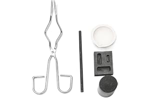 Sanfoelek 5PCS Heat-Resista Ingot Casting Tool Smelting Gold Silver Furnace Kit Scrap Jewelry Metal Gold Melting Refining For