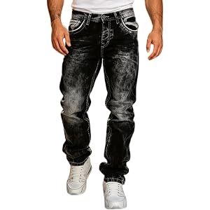 Men's Acid Wash Straight Leg Stacked Jeans, Snowflake Tie Dye Stretch Denim, Y2K Hip Hop Streetwear Baggy Pants
