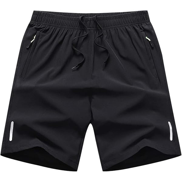 Muzboo Men's Quick-Dry Gym Shorts With Zipper Pockets - Lightweight Sports & Training Shorts - View #3