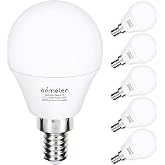 comzler E12 LED Light Bulbs for Chandelier 60W Equivalent 2700K Warm White | Candelabra Light Bulbs, A15 Shape Ceiling Fan Bulb, 6W 600LM, Non-Dimmable, CRI85, 120V, E12 Small Base 6 Pack