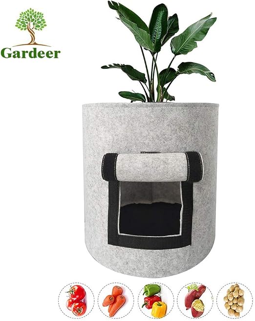 Gardeer Ventana de Velcro Patata Plantador Bolsas Sembradoras de ...