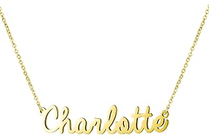 Yiyang Personalized Name Necklace 18K Gold Plated Stainless Steel pendant Jewelry Birthday Gift for Girls