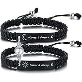 MEALGUET Personalized ID Couple Bracelets Custom Engraving Handmade Braided Rope Wrist Bangle for Men Women Friendship, Adjustable,Customized Bracelet Gift for Men Husband
