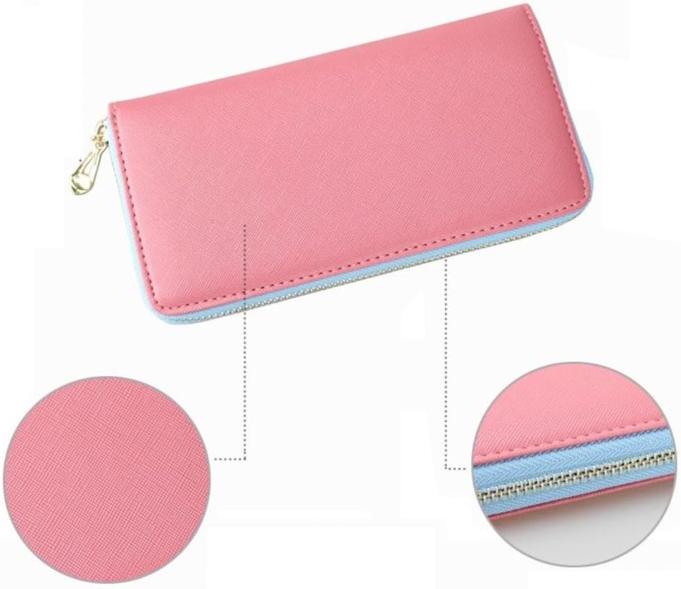 Amazon Co Jp Amybell 長財布 レディース ざらざらした手触り ラウンド ファスナー ウォレット 花柄 ハンカチ付 271 ライトブルー スポーツ アウトドア