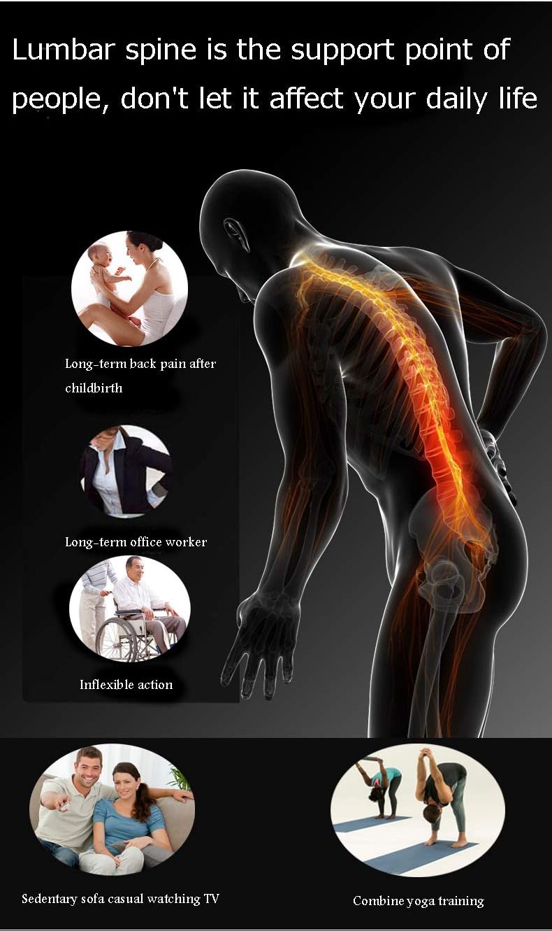 Back Stretching Device,Back Massager for Bed & Chair & Car,Multi-Level Lumbar Support Stretcher Spinal, Lower and Upper Muscle Pain Relief(Black/Blue): Health & Personal Care
