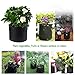 CandyHome 5-Pack 5 Gallon Grow Bags Heavy Duty Thickened Non-Woven Plant Fabric Pots with Handles (Black) (6 Pack 5 Gallon)
