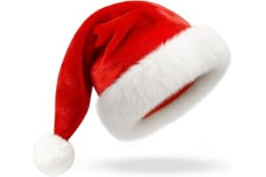 Huachuang Santa Hat Christmas Hat : Adult Xmas Holiday Santa Hat for Men Women - Christmas New Year Party Supplies