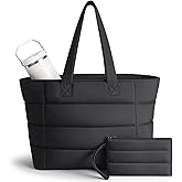 Puffer Tote Bag for Women, Lightweight Puffy Shoulder Bag with Handbag for Travel, Work, Gym, Laptop Bag for Nurse Teacher
