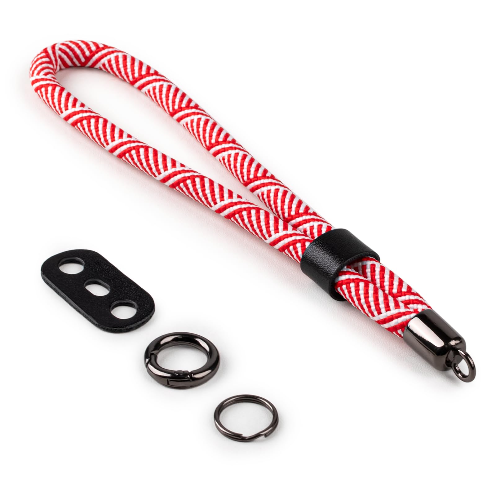 VOVMOEYA Camera Wrist Strap Rope,Camera Hand Strap Compatible with Fujifilm XT5 XH2S Nikon Z30 Z50 Canon EOS R6 R10 R50 Sony A6700 A6400 A6000 A7C II A7IV DSLR Camera - Striped Red — image 1