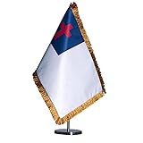 SYII Christian Table Flag with Gold Fringed
