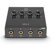LD Systems HPA 4 - Headphone amplifier for electric guitar with AUX input and headphone output, black