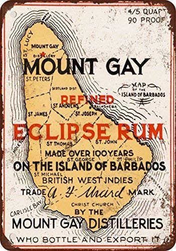 DOGT 1937 Mount Gay Eclipse Rum Vintage Look Reproduction Metal Tin Sign Vintage TIN SIGN 7.8 * 11.8 inch(L * W)