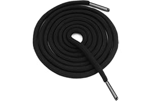 WALWAL 1 Pcs 51 Inch Replacement Drawstrings Cotton Drawstring Cord, suitable for Sweatpants Hoodies Shorts(Black, Metal Rope