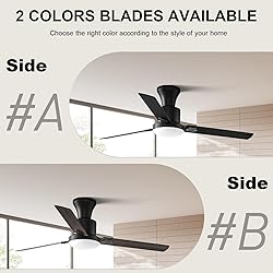 Obabala Ceiling Fans with Lights, 42 inch Flush