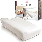 SISSEL Classic Plus Neck Pillow | Orthopedic, Height-Adjustable, Ergonomic | Ventilation System, Polyurethane Foam | Ideal for Back & Neck Pain | Skin-Friendly Cover | 18.5x13x4.3/5.5 inches