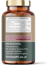 Time Health Bio-Enhanced R-Lipoic Acid 60 x 245mg Vegan Biotin UK GMP view 2