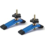 HOTTARGET Aluminum T-track Hold Down Clamps,6-3/8"L x 1-1/4"Width-Woodworking and Clamps (T-track Hold Down Clamps 2pk)