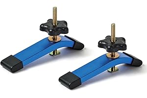 HOTTARGET Aluminum T-track Hold Down Clamps,6-3/8"L x 1-1/4"Width-Woodworking and Clamps - High Strength Aluminum Alloy 6063 