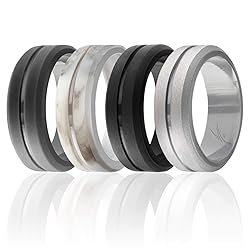 ROQ Silicone Rubber Wedding Ring for Men, Men's
