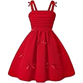 Floerns Girl's Cute Bow A Line Dress Sleeveless Birthday Princess Cami Dresses