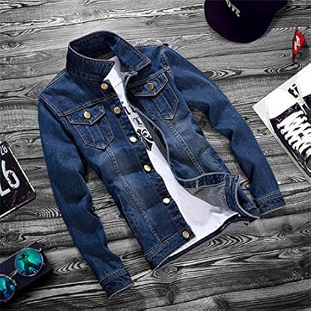 multi colored jean jacket mens