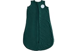 Dreamland Baby Lightweight Bamboo Viscose Sleep Sack (6-12 Months). 1.0 TOG Ultra Soft Blanket w/ 2-Way Zipper. 97% Viscose, 3% Spandex (Forest)