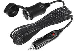 12V Cigarette Lighter Extension Cord 6FT -Car Charger Cigar Lighter Male Plug to Female Socket 18AWG Heavy Duty Extension Cab