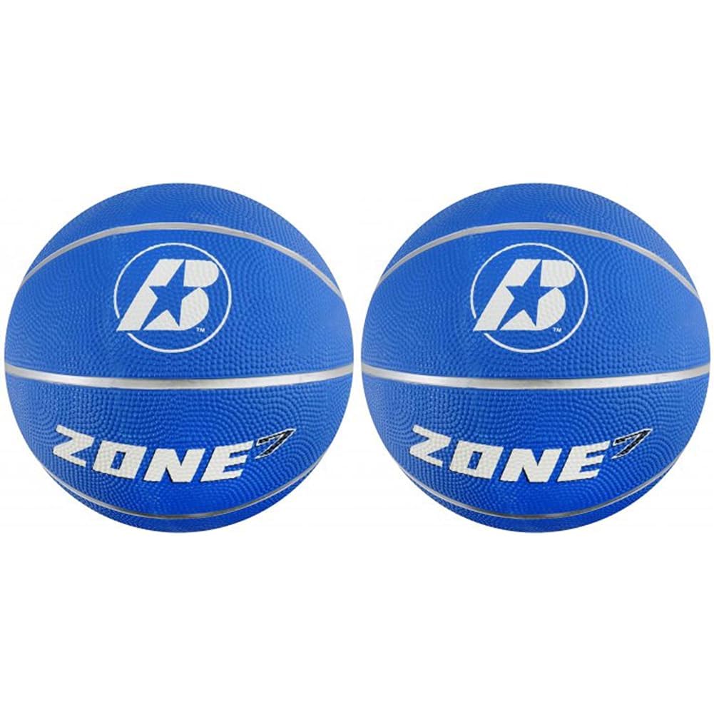 Baden Men's Zone Rubber Basketball, Indoor and Outdoor Ball, Blue, Size 7 (Pack of 2)