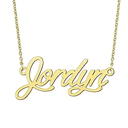 BYBWBL Jordyn Name Pendant Necklace 18k Gold Plated