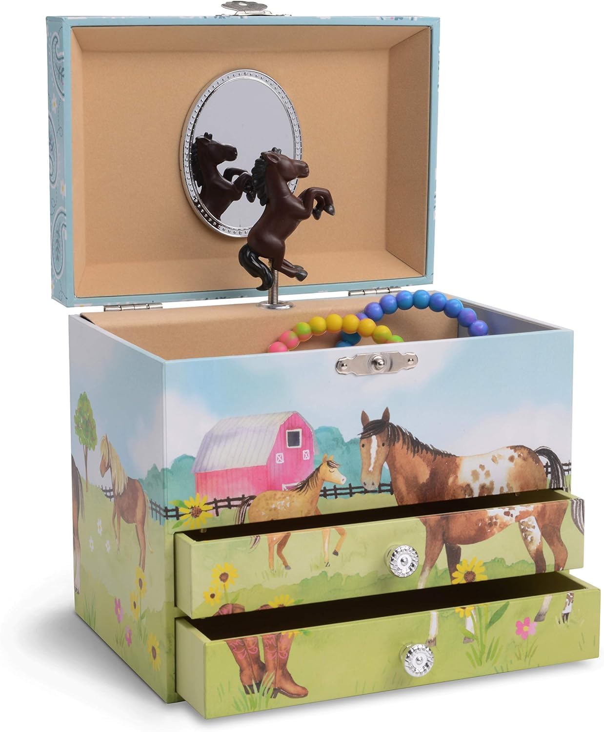 Jewelkeeper Girl Power Superhero Musical Jewellery Box with 2 Pull-out Drawers, Fur Elise Tune