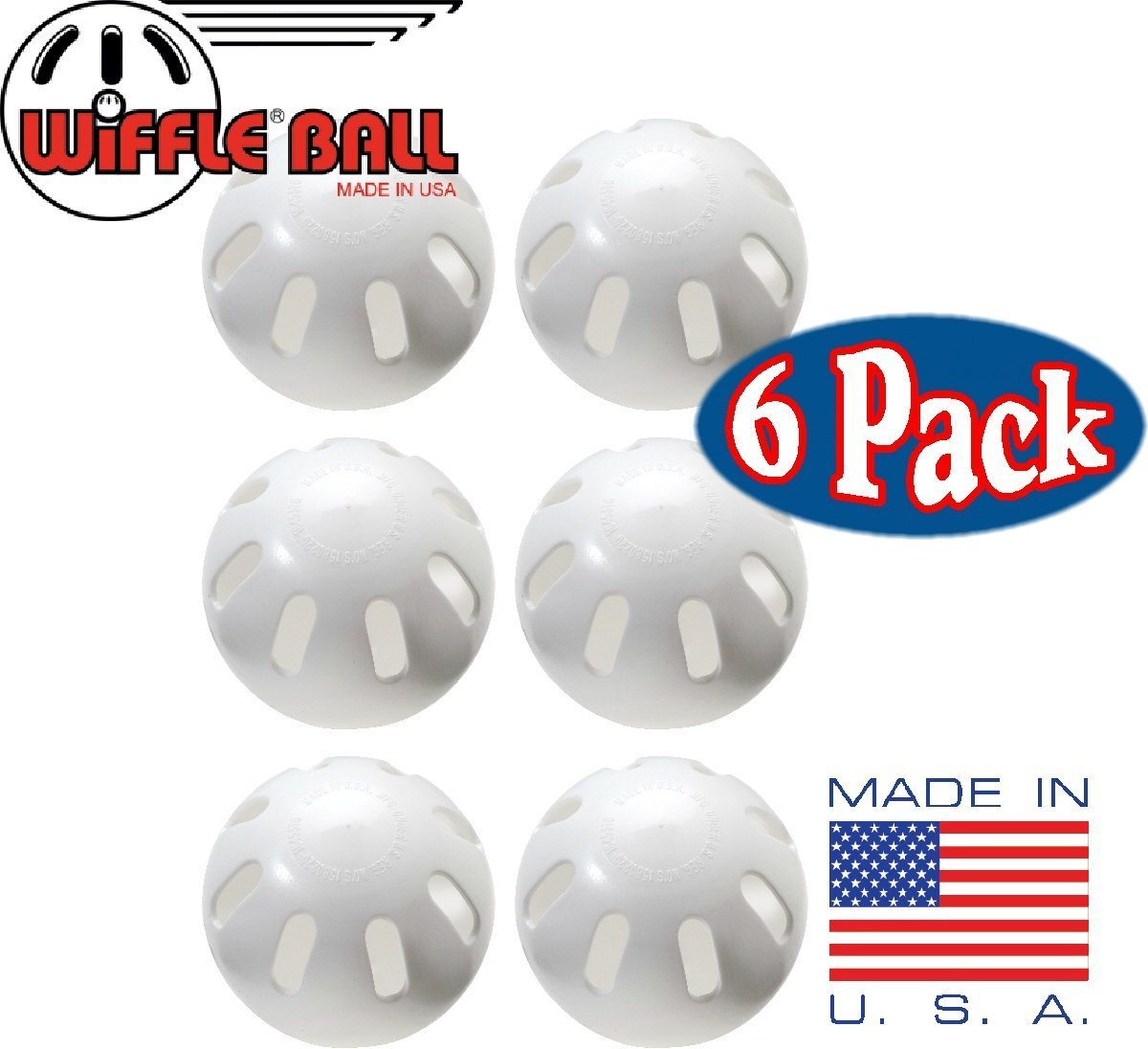 Wiffle Ball 6 Baseballs Official Size - 6 Pack and Wiffle Ball 32" Bats 2 Pack, Gift Set Bundle + Bonus NOIS Tissue Pack