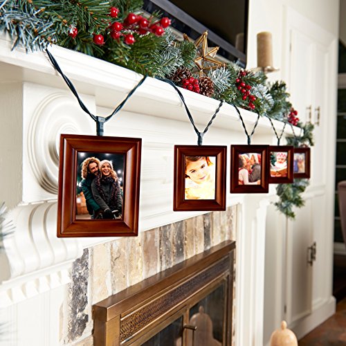 Polaroid 5 Photo Frame Lightboxes Warm Cinnamon Wood Frame Pricepulse