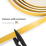 GUKOY Draught Excluder Self Adhesive Foam Tape 12mm x 12mm 4M White 2 Rolls view 5