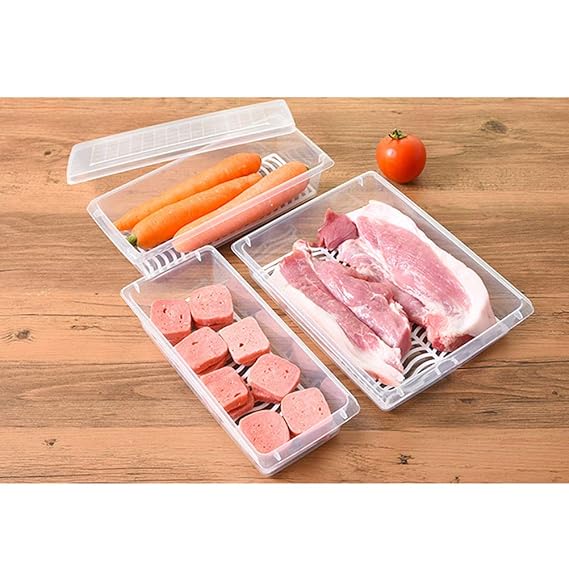 BESTONZON caja de almacenamiento rectangular para refrigerador ...