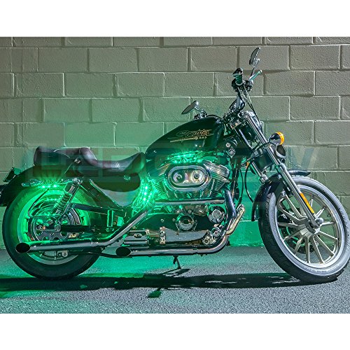 LEDGlow 6pc Million Color Motorcycle LED Light Kit - Universal Fitment - Water Resistant - Wireless Remote